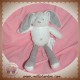 SERGENT MAJOR DOUDOU LAPIN BLANC JAMBES RAYEES GRIS SOS