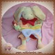 DOUDOU ET COMPAGNIE SOS LAPIN MARIONNETTE ORANGE VERT VIOLET