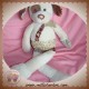 HISTOIRE D'OURS DOUDOU CHIEN ECRU SHORT TISSU 42 cm SOS