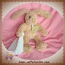 BABYNAT DOUDOU LAPIN BEIGE BOUCLETTE MOUCHOIR ECRU SOS