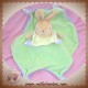 NOUNOURS DOUDOU OURS LAPIN CACHE CACHE PLAT VERT MAUVE SOS