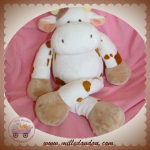 NICOTOY DOUDOU VACHE MARRON BABY COLLECTION BILLES 38 cm SOS