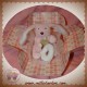 DOUDOU ET COMPAGNIE LAPIN ROSE BOUEE BLANC SOS