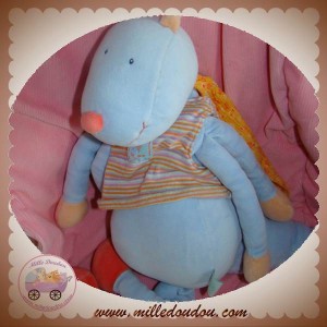 MOULIN ROTY DOUDOU CRICKET POUPEE ZEPHIR BLEU 60 CM SOS