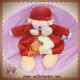 SUCRE D'ORGE DOUDOU CLOWN QUASI PLAT ROUGE ORANGE SOS