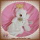 BABYNAT DOUDOU OURS BLANC POIL MOUCHOIR SOS