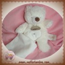 BABYNAT DOUDOU OURS BLANC POIL MOUCHOIR SOS