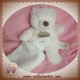 BABYNAT DOUDOU OURS BLANC POIL MOUCHOIR SOS