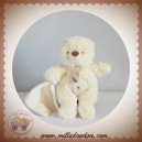 BABYNAT DOUDOU OURS BLANC POIL MOUCHOIR SOS
