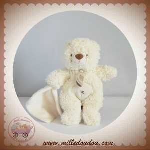 BABYNAT DOUDOU OURS BLANC POIL MOUCHOIR SOS