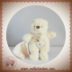 BABYNAT DOUDOU OURS BLANC POIL MOUCHOIR SOS