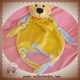 TCM DOUDOU OURS CHAT PLAT JAUNE BLEU NOEUD SOS