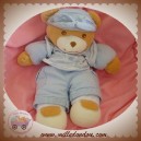 TAKINOU DOUDOU OURS BEIGE HABIT BLEU RAYE COEUR CASQUETTE SOS