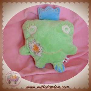 CATIMINI DOUDOU GRENOUILLE REINE VERTE BLEU SOS