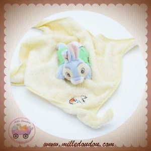 DISNEY DOUDOU LAPIN PAN PAN BLEU MOUCHOIR PLAT JAUNE SOS