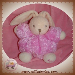 KALOO DOUDOU LAPIN ROSE BOULE PLUME SOS