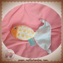 ORCHESTRA DOUDOU POISSON ORANGE TISSU BULLE QUEUE RAYE SOS