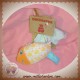 ORCHESTRA DOUDOU POISSON ORANGE TISSU BULLE QUEUE RAYE SOS