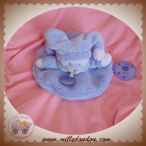 DOUDOU ET COMPAGNIE OURS VIOLET MAUVE PLAT ROND MACARON SOS