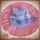 DOUDOU ET COMPAGNIE OURS VIOLET MAUVE PLAT ROND MACARON SOS