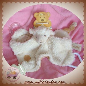 BABYNAT BABY NAT DOUDOU MOUTON PLAT BLANC ECRU BEIGE EVEIL SOS