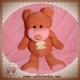 HISTOIRE D'OURS DOUDOU OURS MARRON CLAIR ROSE TISSU COUTURE SOS