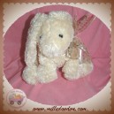 NOUMINOU DOUDOU LAPIN BOUCLETTE ECRU NOEUD FLEUR DIMA