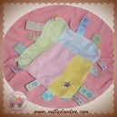 CMP DOUDOU CARRE PLAT ETIQUETTE JAUNE ROSE UN REVE DE BEBE