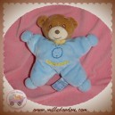 NOUNOURS DOUDOU OURS QUASI PLAT BLEU ENFANT SOS