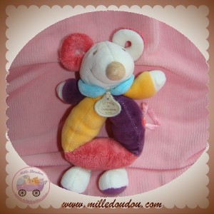 DOUDOU ET COMPAGNIE SOURIS HAWAI HOCHET VIOLET SOS