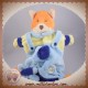 BABYNAT BABY NAT DOUDOU RENARD MARIONNETTE BLEU PAPILLON SOS