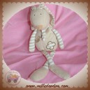 BABYNAT BABY NAT DOUDOU LAPIN TISSU BEIGE TREFLE SOS 