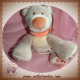 NATTOU DOUDOU OURS MUSICAL BEIGE EMPREINTE ORANGE SOS