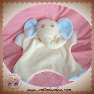 STERNTALER DOUDOU ELEPHANT PLAT ECRU BLEU HOCHET SOS