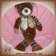 HISTOIRE D'OURS DOUDOU OURS MARRON VESTE TISSU 42 cm SOS