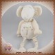 MGM DOUDOU SOURIS ECRU BEIGE OISEAU SOS