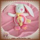 BABYNAT BABY NAT DOUDOU LAPIN BLANC ROSE VEILLEUSE SOS