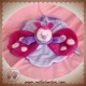 DOUDOU ET COMPAGNIE SOS COCCINELLE FRAMBOISELLE PLAT ROND VIOLET FUSHIA MAUVE