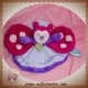 DOUDOU ET COMPAGNIE SOS COCCINELLE FRAMBOISELLE PLAT ROND VIOLET FUSHIA MAUVE