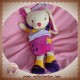 BABYNAT BABY NAT DOUDOU LAPIN ECRU VIOLET ROSE JAUNE MUSICAL COEUR MOUCHOIR SOS