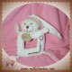 BABYNAT DOUDOU OURS BLANC HOCHET BIO FLEUR NOEUD SOS