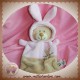 GRAIN DE BLE DOUDOU OURS DEGUISE EN LAPIN ROSE BEIGE SOS