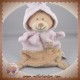 GRAIN DE BLE DOUDOU OURS DEGUISE EN LAPIN ROSE BEIGE SOS