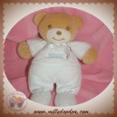 TAKINOU DOUDOU OURS BEIGE CORPS BLANC PULL LAINE HOCHET SOS