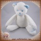 MUSTI MUSTELA DOUDOU OURS BLANC BLEU SOS