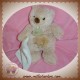 BABYNAT DOUDOU OURS BOUCLETTE BEIGE MOUCHOIR 23 CM SOS