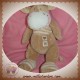 NICOTOY DOUDOU GIRAFE VACHE BEIGE COEUR FLEUR SOS