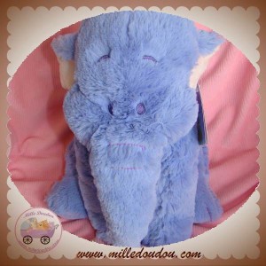 DISNEY NICOTOY DOUDOU ELEPHANT MAUVE A POIL SOS