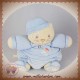 KALOO DOUDOU CHAT BOULE BLEU RAYEE CHAPEAU MOUSTACHE SOS