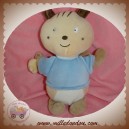 SUCRE D'ORGE DOUDOU ECUREUIL BEIGE PULL BLEU SOS